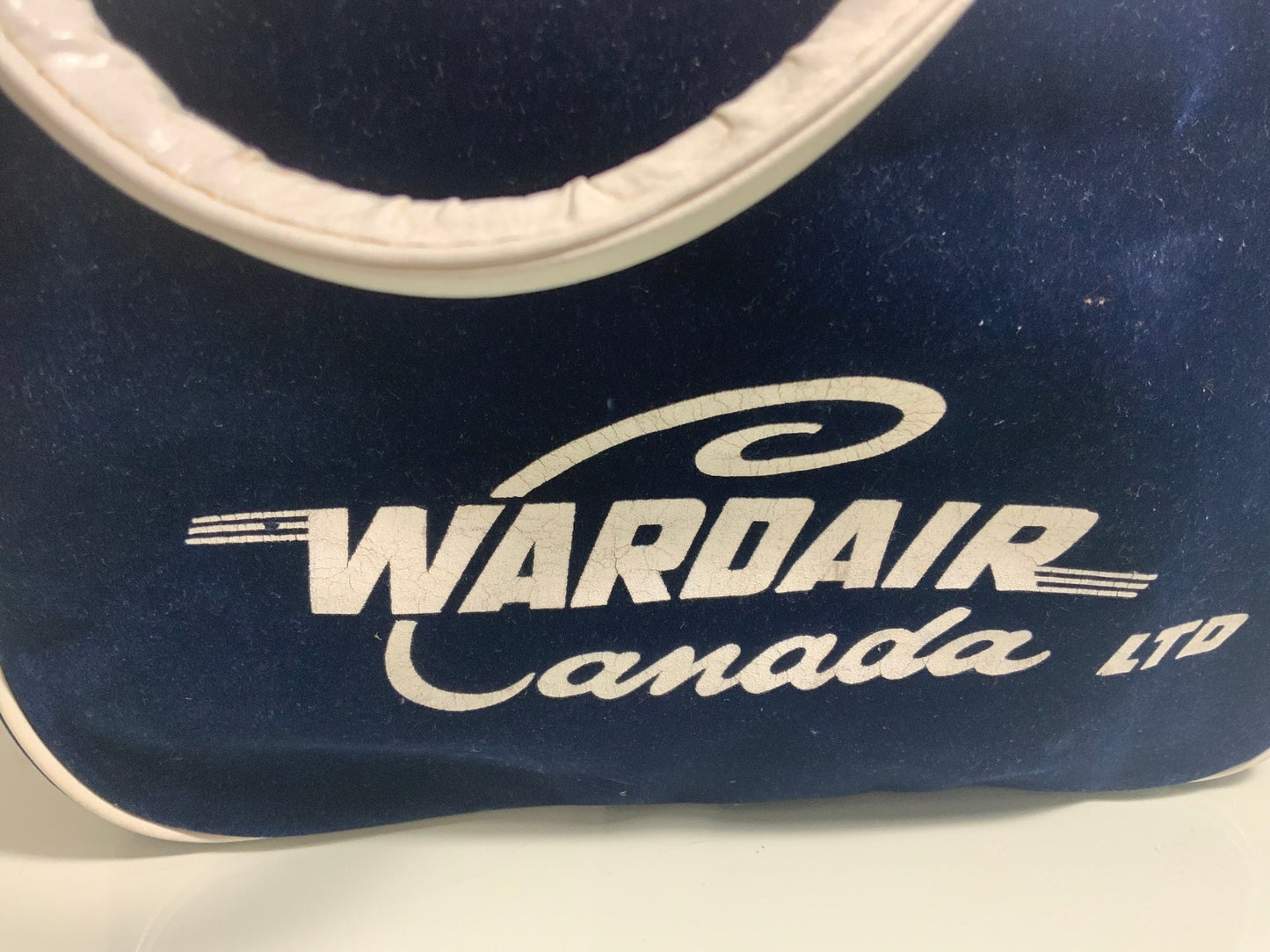 Vintage Wardair Canada Velvet Handbag Carry On Purse