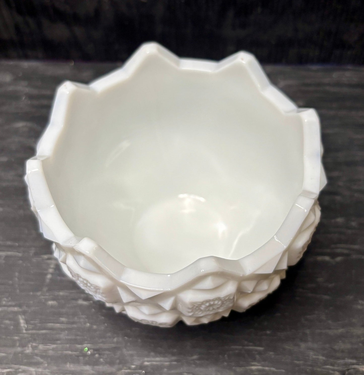 Westmoreland Old Quilt Milk Glass Candy Dish Bowl