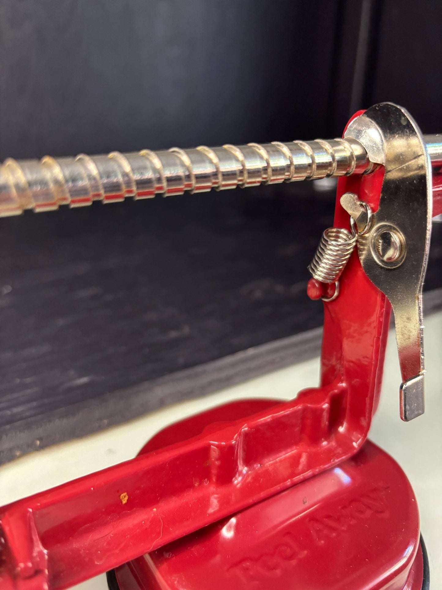 red Williams-Sonoma Apple Peeler and Corer
