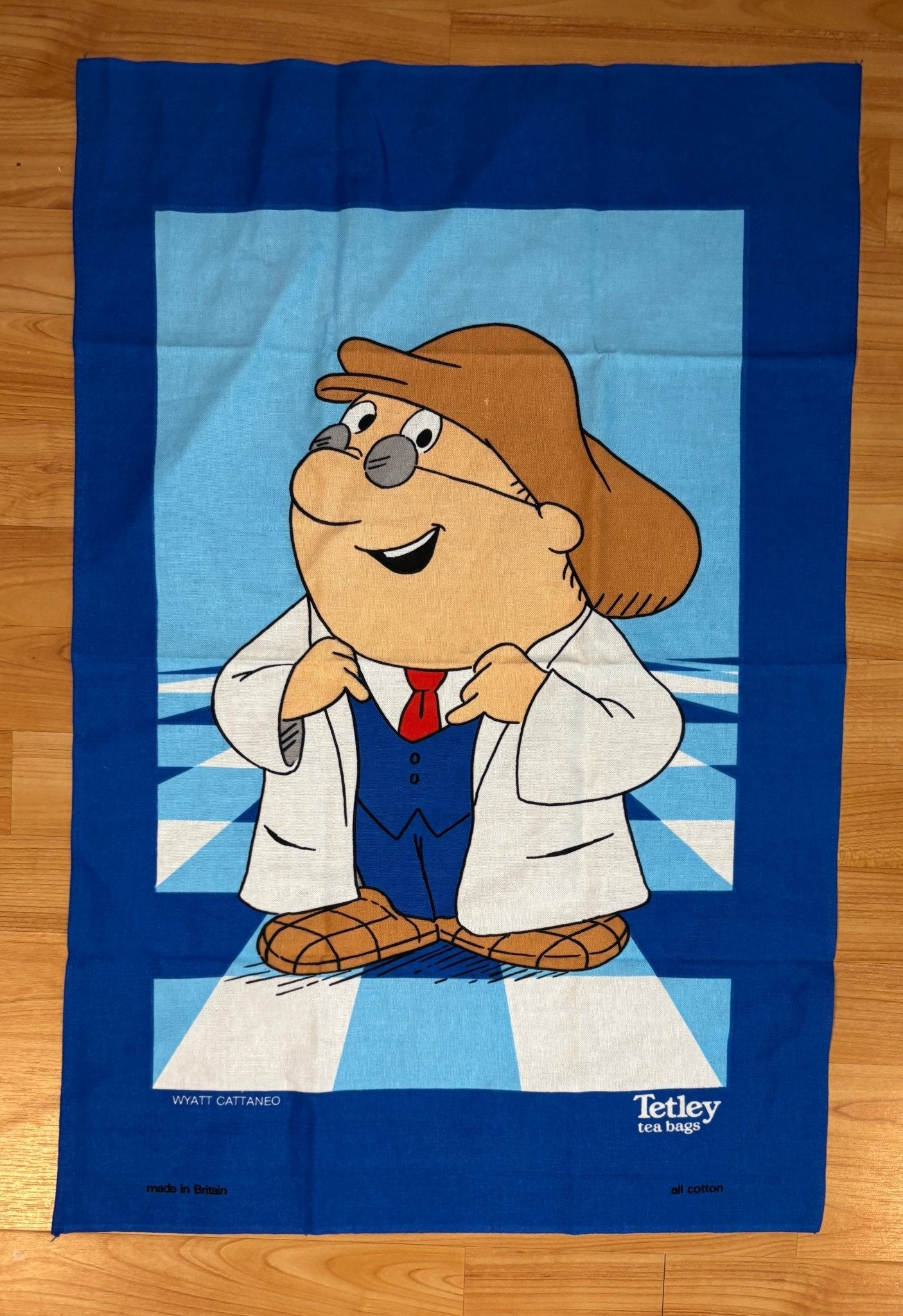 Wyatt Cattaneo Tetley Tea Advertising Kitchen Tea Towel