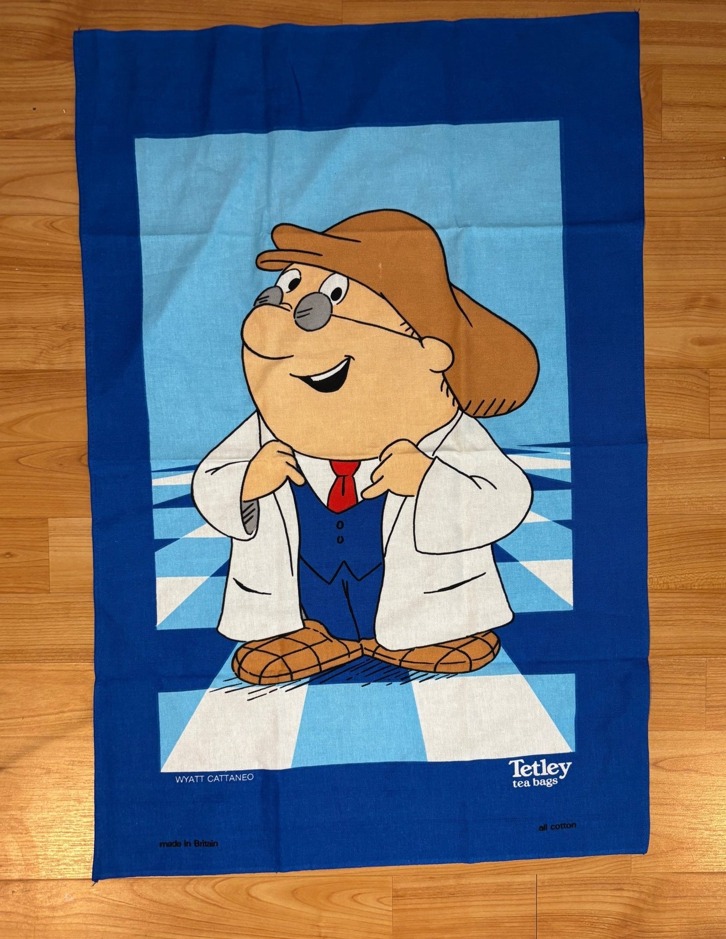 Wyatt Cattaneo Tetley Tea Advertising Kitchen Tea Towel