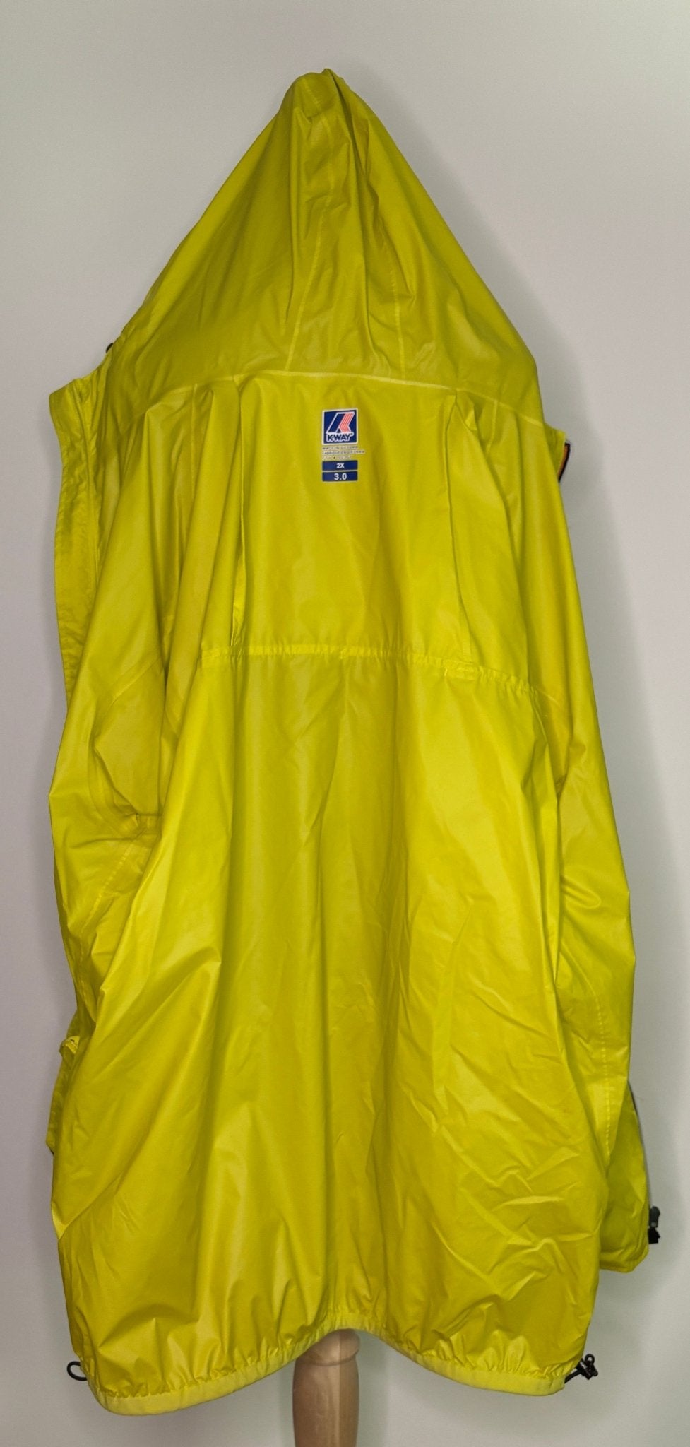 Yellow K-Way Claude 3.0 Windbreaker Packable Jacket Size XXL