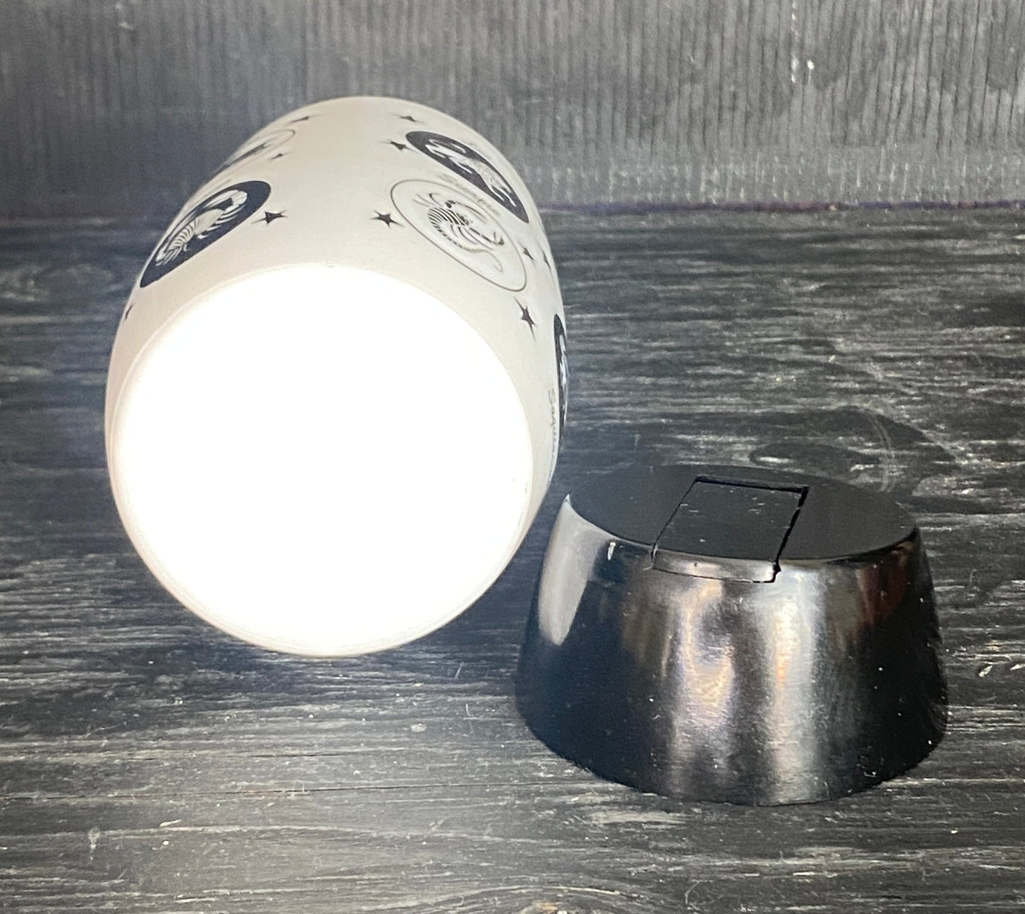 Zodiac Signs Milk Glass Sugar Dispenser Shaker