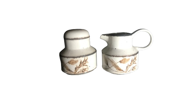 midwinter stonehenge wild oats sugar bowl and creamer