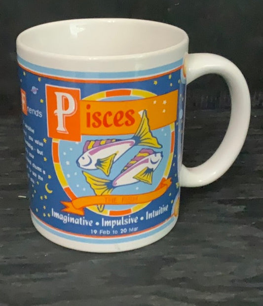 Vintage Pisces Zodiac Sign Coffee Mug