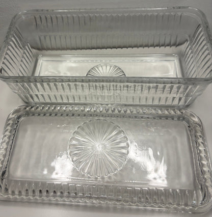 1950s Hoosier Glass Refrigerator Container with Lid
