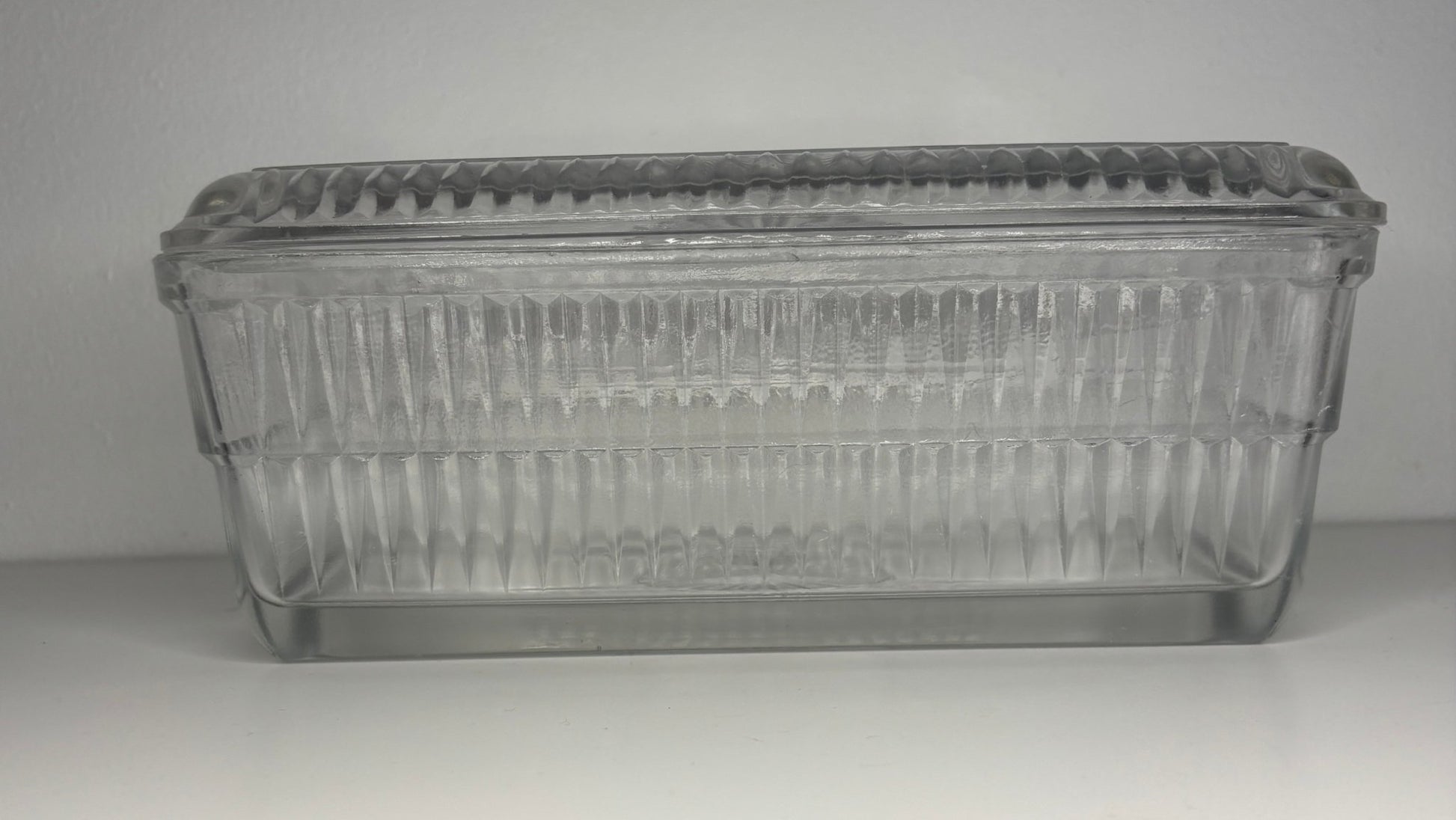 1950s Hoosier Glass Refrigerator Container with Lid