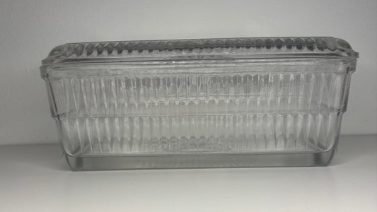 1950s Hoosier Glass Refrigerator Container with Lid
