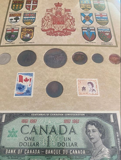 1967 Canadian Centennial Coin and Dollar Set