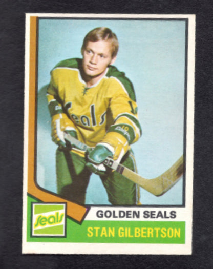 1974 - 1975 O - Pee - Chee Stan Gilbertson California Golden Seals Hockey Card