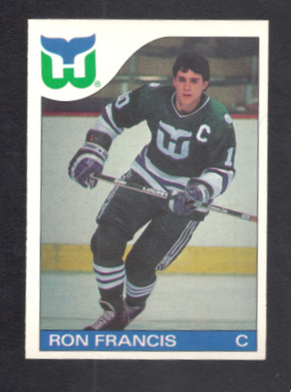 1985 - 1986 O - Pee - Chee Ron Francis Hartford Whalers Hockey Card