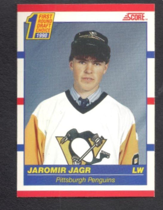 1991 - 92 Score Canadian Jaromir Jagr Pittsburgh Penguins Rookie Card #428 - HLJ at Home1991 - 92 Score Canadian Jaromir Jagr Pittsburgh Penguins Rookie Card #428Hockey CardScore Hockey