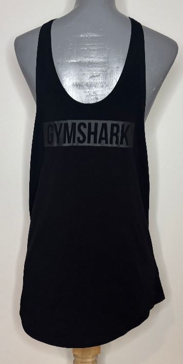 Gymshark Block Stringer Black Tank Top Muscle Shirt