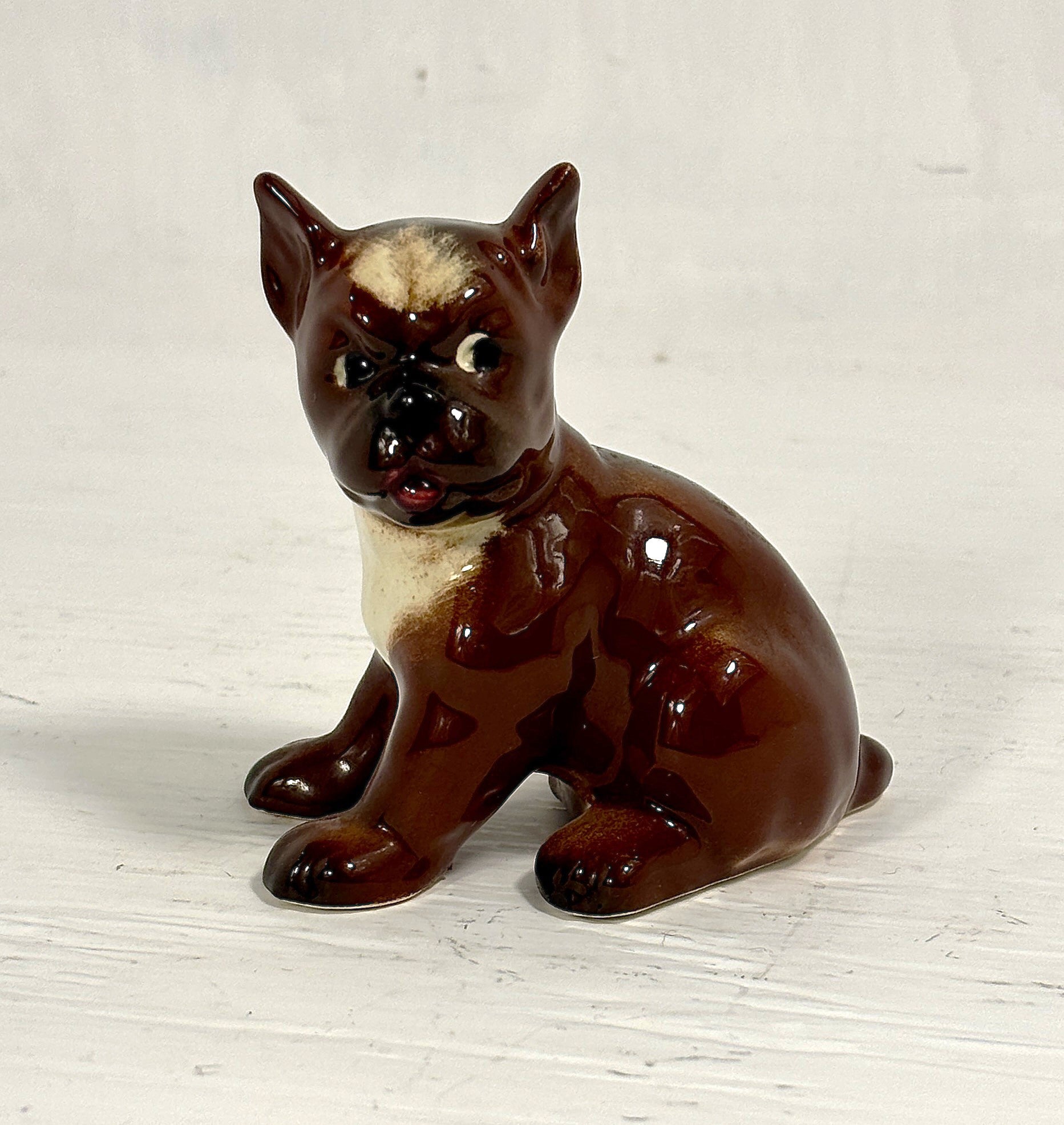 Vintage Goebel Boxer Puppy Dog Figurine