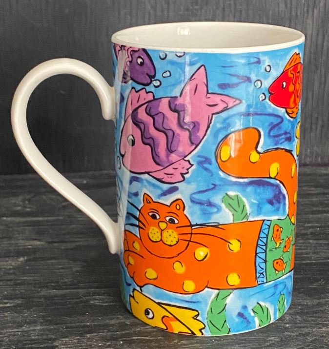 Jane Brookshaw Dunoon Crazy Cats Mug