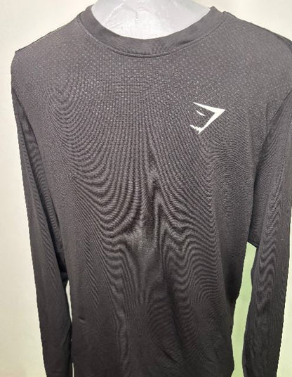 Black Gymshark Long Sleeve Performance Shirt