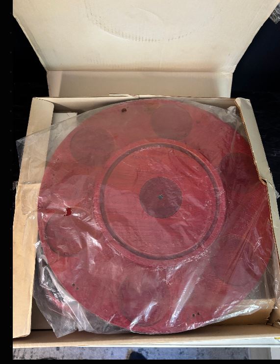 Vintage Eaton’s Lazy Susan Red Fondue Set New