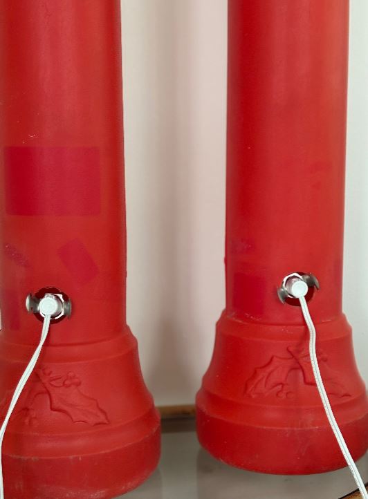 Vintage Christmas Noel Candle Large Light Up Blow Molds