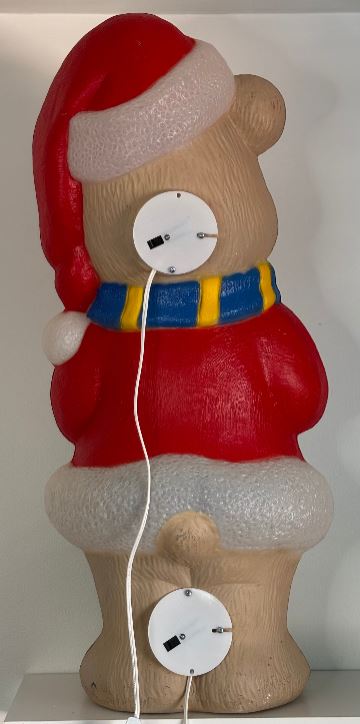 TPI Canada Plastic Light Up Blow Mold Drummer Bear