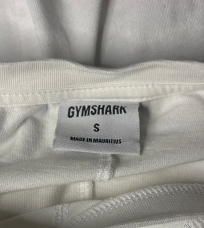 Gymshark Back Seam White Cotton Tee Shirt Adult Small