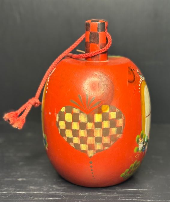 Robroy Red Apple Inn Apple Shaped Toleware Birdhouse