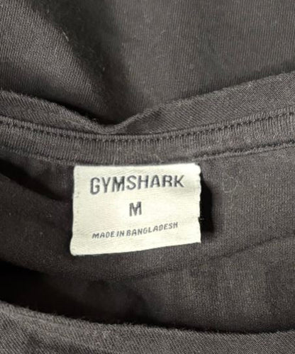 Black Cotton Gymshark Long Sleeve Shirt Adult Medium