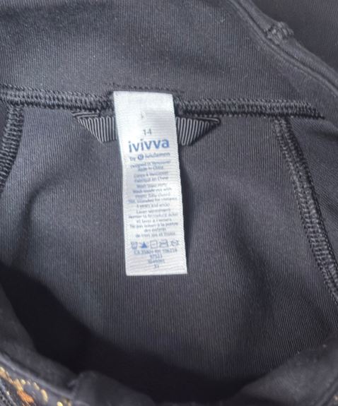 Ivivva Athletic Fit Black and Gold Full Zip Women’s Jacket Size 14