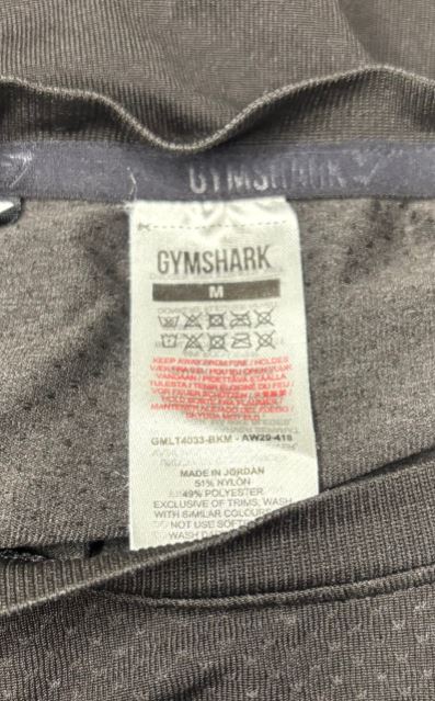 Black Gymshark Long Sleeve Performance Shirt Adult Medium