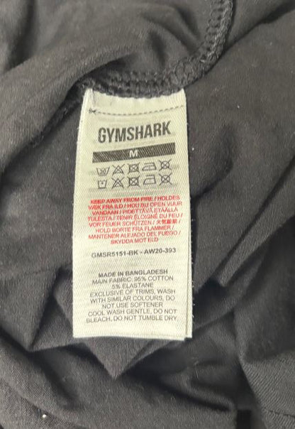 Gymshark Legacy Stringer Logo Black Tank Top Muscle Shirt Adult Medium