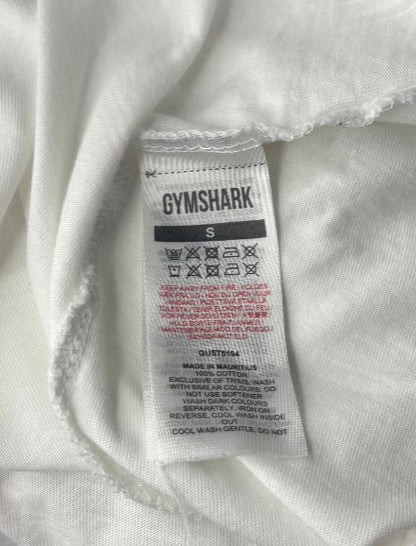 Gymshark label on a white garment