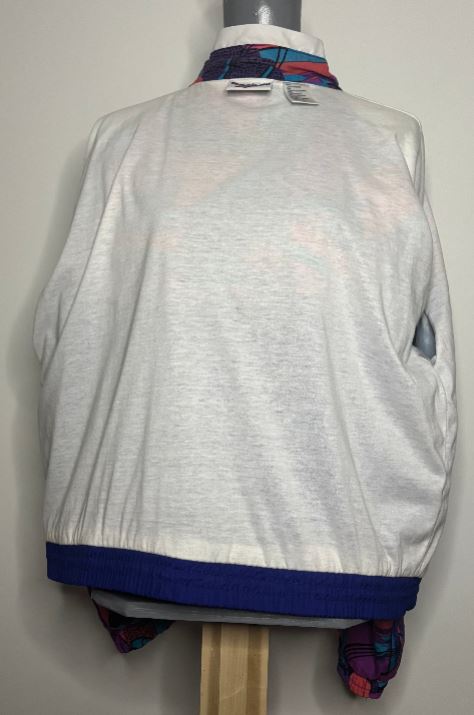 Vintage Reebok Abstract Geometric Multicolour Women's Jacket Large