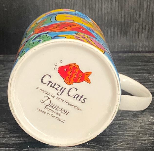 Jane Brookshaw Dunoon Crazy Cats Mug