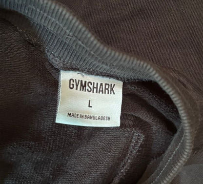 Black Gymshark Camo Printed Cotton Joggers Adult Large