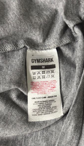 Gymshark Critical Grey Long Sleeve Shirt Adult Medium