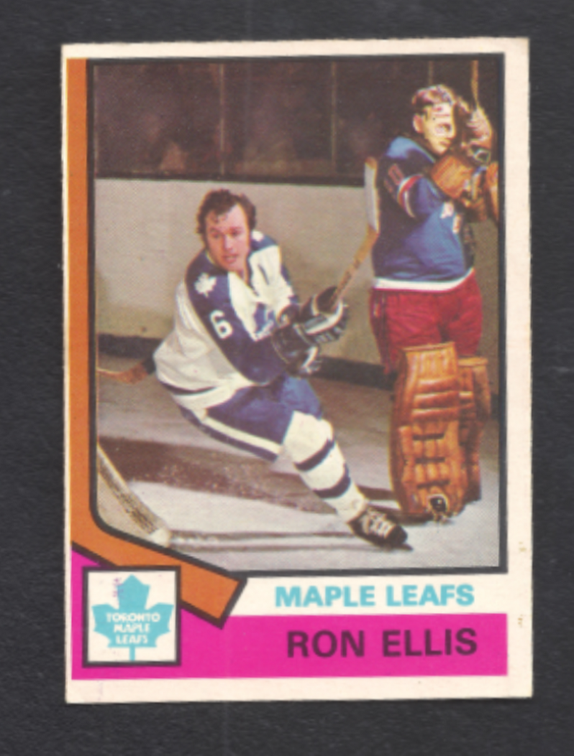 1974-1975 O-Pee-Chee Ron Ellis Toronto Maple Leafs Hockey Card #12