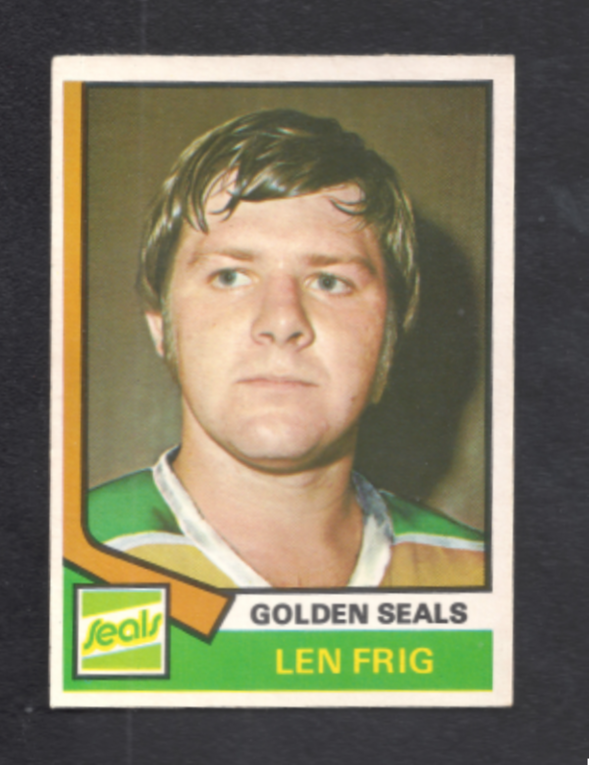 Len Frig California Golden seals Hockey Card