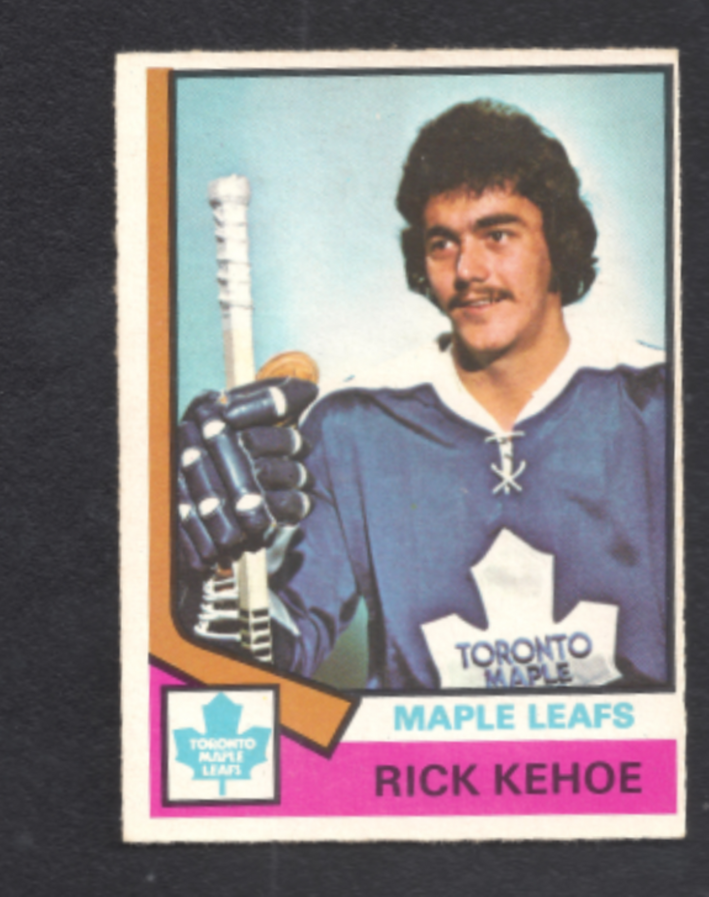 1974-1975 O-Pee-Chee Rick Kehoe Toronto Maple Leafs Hockey Card #81