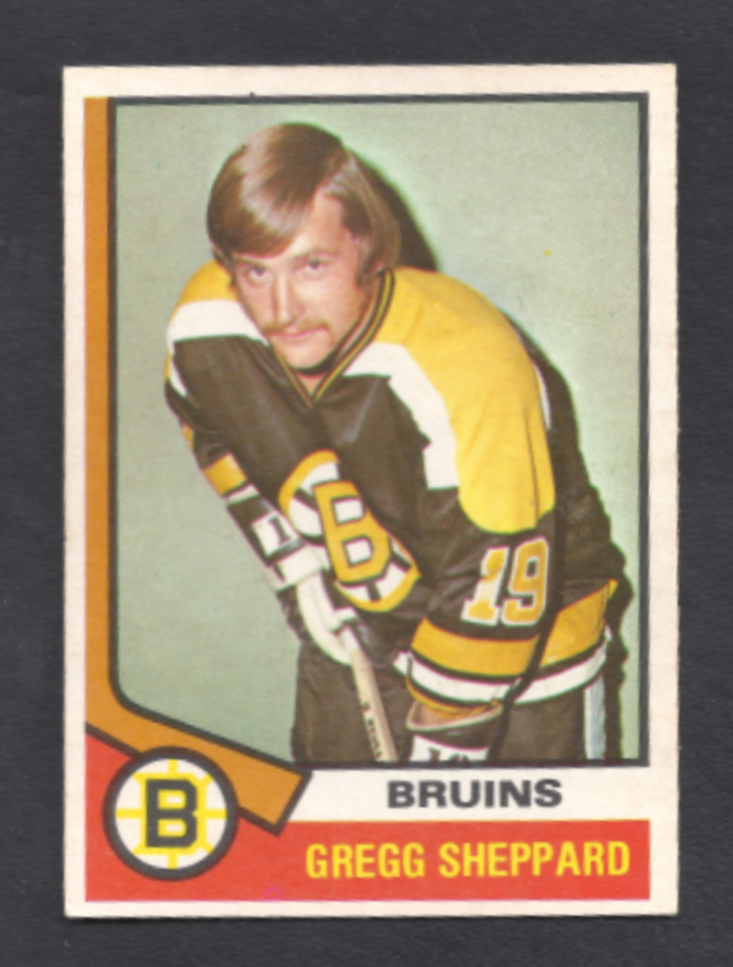 1974-1975 O-Pee-Chee Gregg Sheppard Boston Bruins Hockey Card #184