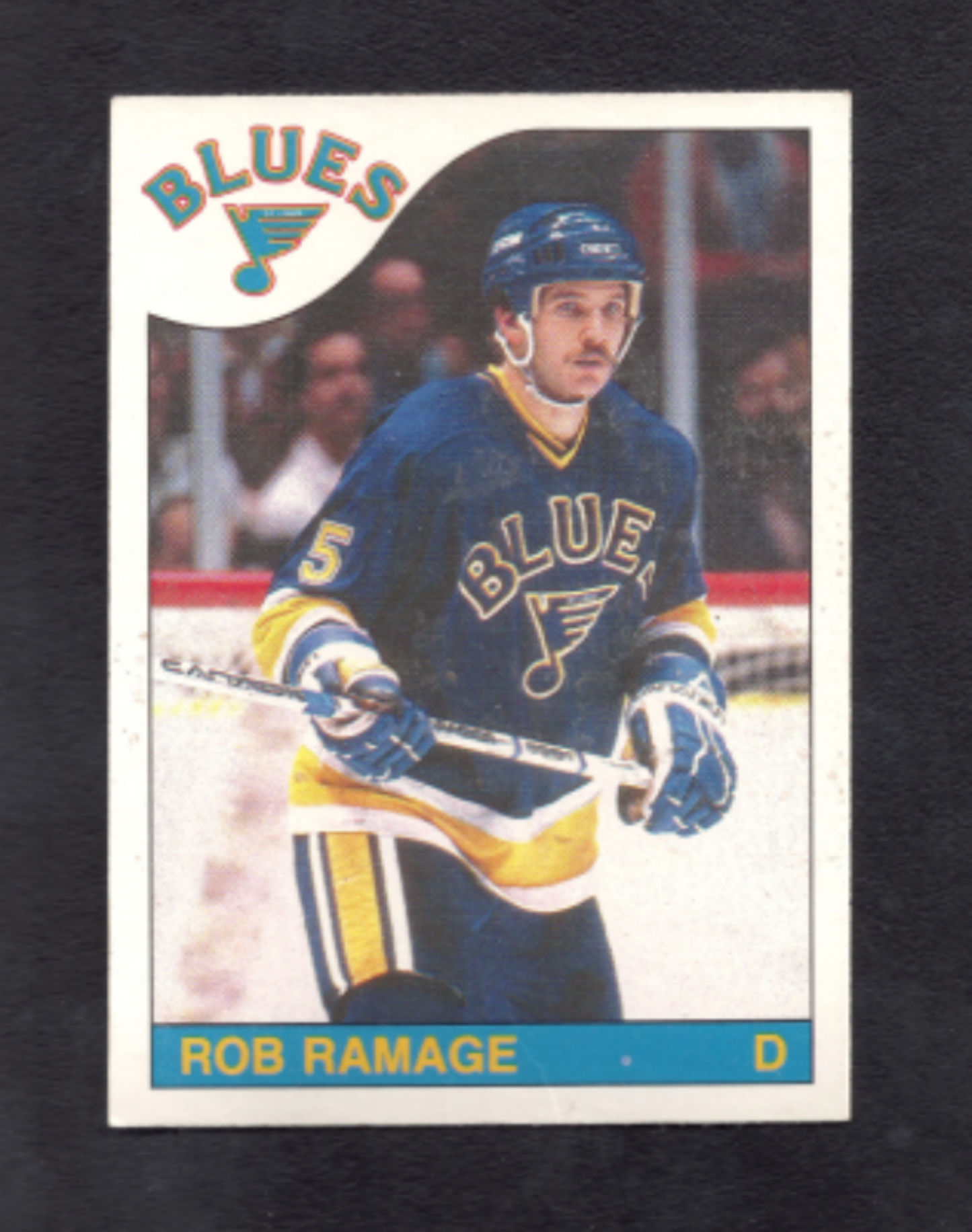 1985-1986 O-Pee-Chee Rob Ramage St. Louis Blues Hockey Card #196