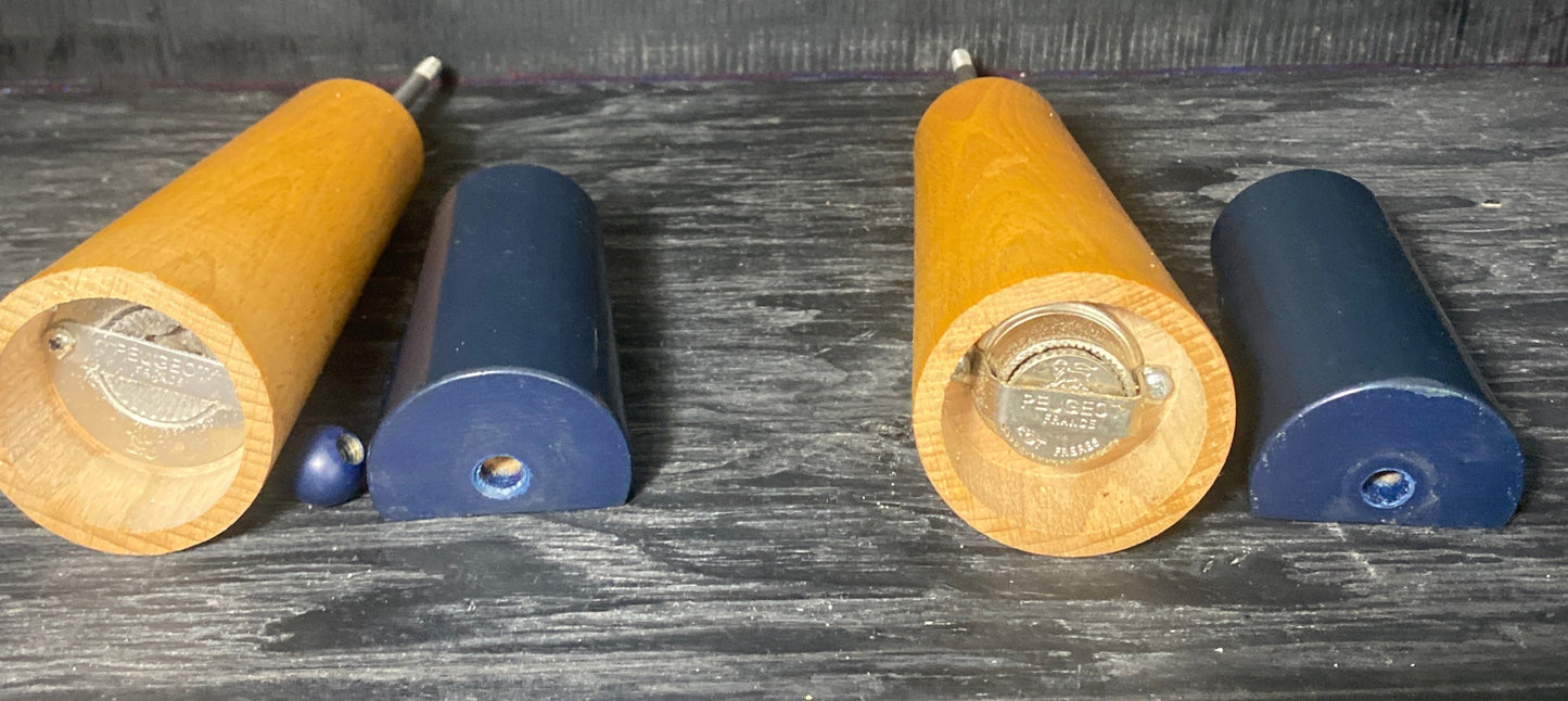 Peugeot Salt and Pepper Mills in cylinder shape 