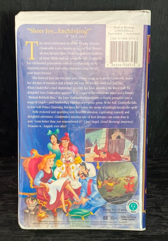 Limited Cinderella VHS Movie New factory Sealed