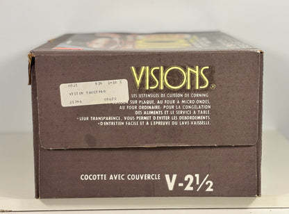 Corning Visions 2.5 Litre Amber Covered Saucepan New in Box