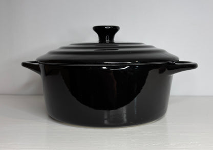 Black Denby Covered Stoneware Casserole Pot