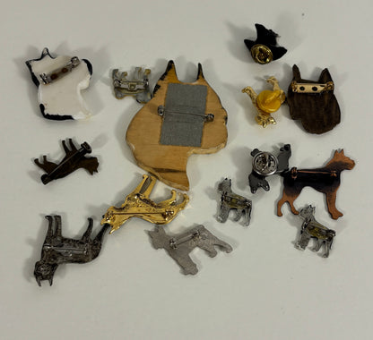 Lot of Boston Terrier Bulldog Frenchie Dog Pins