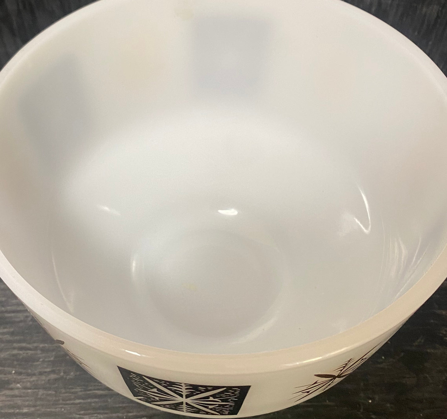 Federal Glass 1950s Atomic Age Starburst 6.5 Inch Mixing Bowl