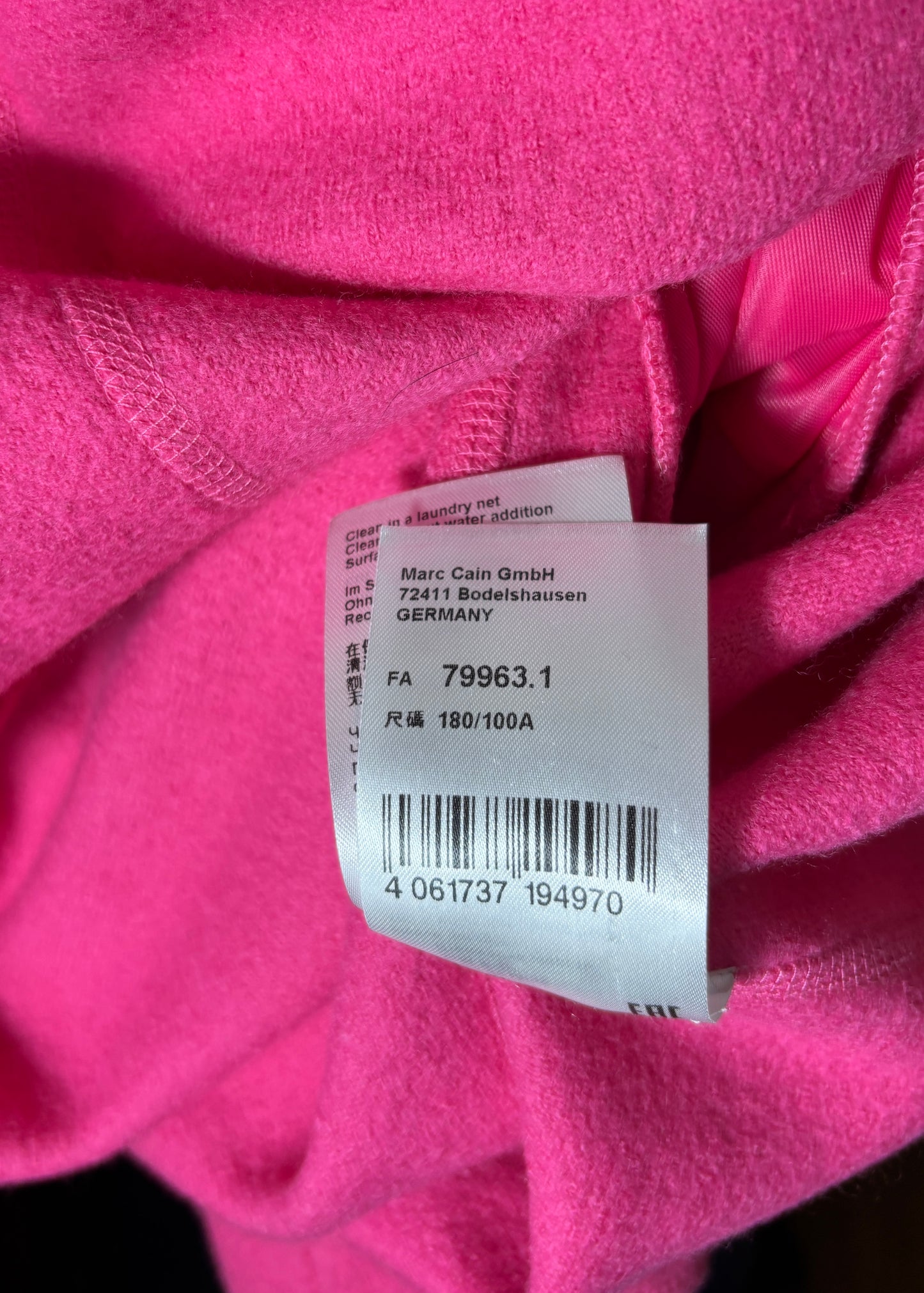 Marc Cain Pink Virgin Wool Women's Jacket
