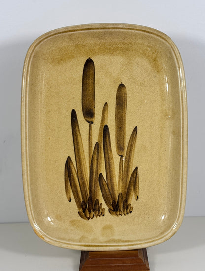 Galleon Ware Canada Bulrush Cattail Serving Platter