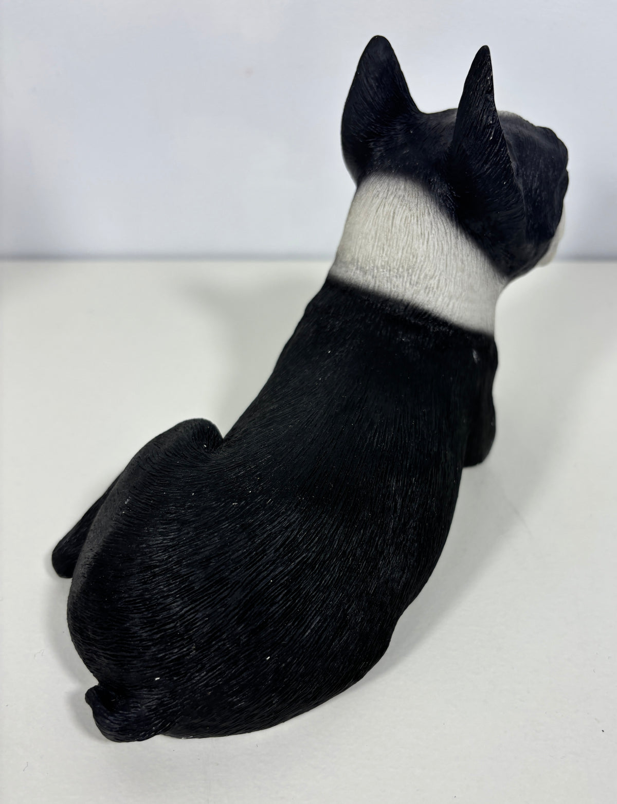 Sandicast Sandra Brue Lying Boston Terrier Figurine