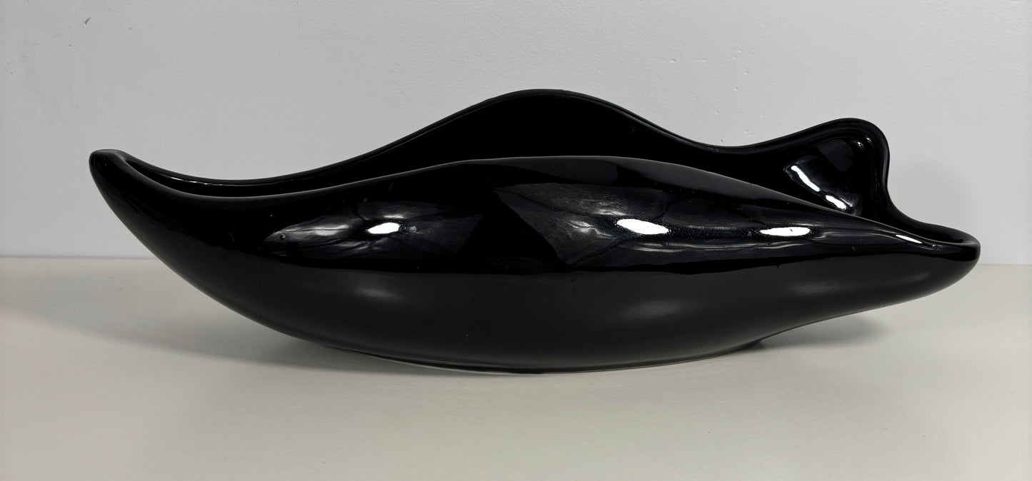 Rare Beauceware Black Console Bowl Centrepiece