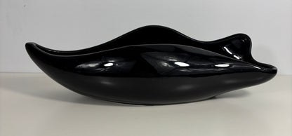 Rare Beauceware Black Console Bowl Centrepiece